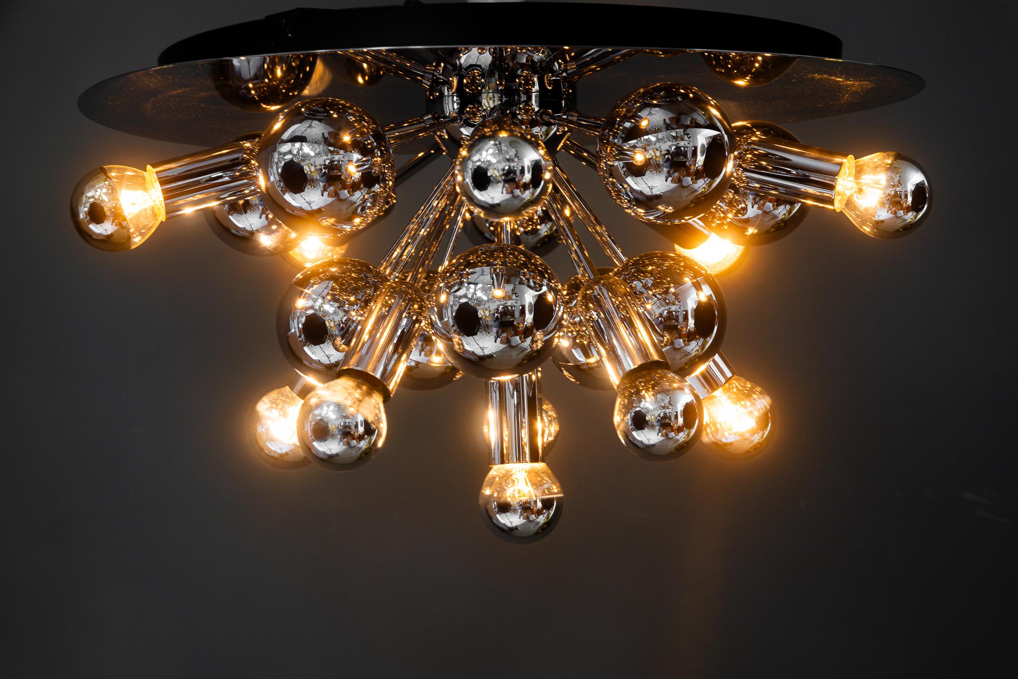 Large Cosack Flushmount or Wall Lamp in Chrome around 1960s For Sale 3