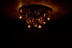 Large Cosack Sputnik Space Age Flushmount or Wall Lamp in Brass