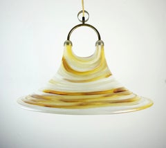 große cosack vintage PENDANT LAMP Acryl und Metall 1970er Space Age Hängelampe