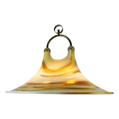 große cosack vintage PENDANT LAMP Acryl und Metall 1970er Space Age Hängelampe