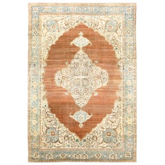 Large Cotton and Wool Antique Persian Tabriz Rug. Size: 12 ft 3 in x 18 ft 9 in