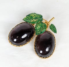 Broche grande doble ciruela Countess Cis