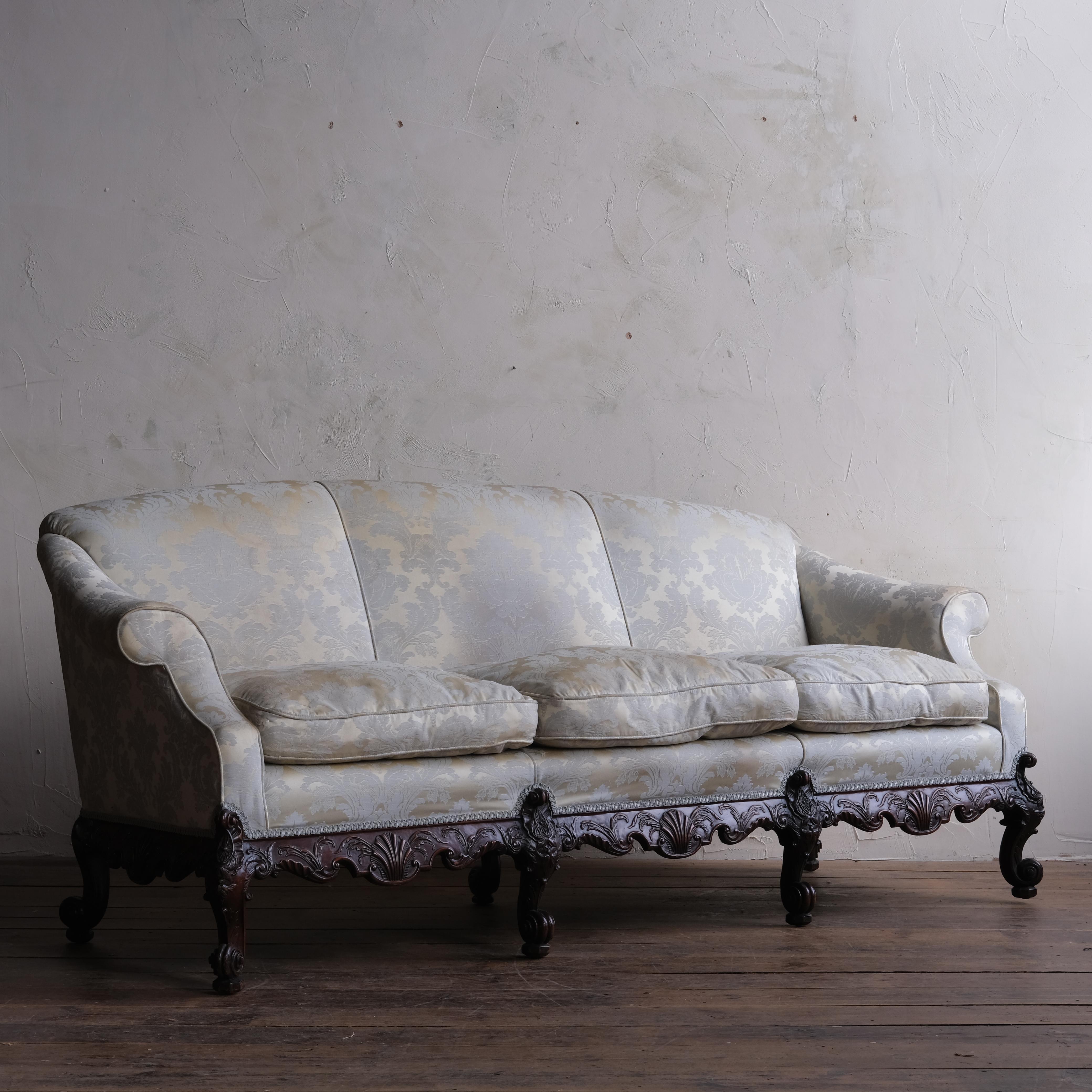 Victorian Large Country House 3 Seater Sofa For Sale