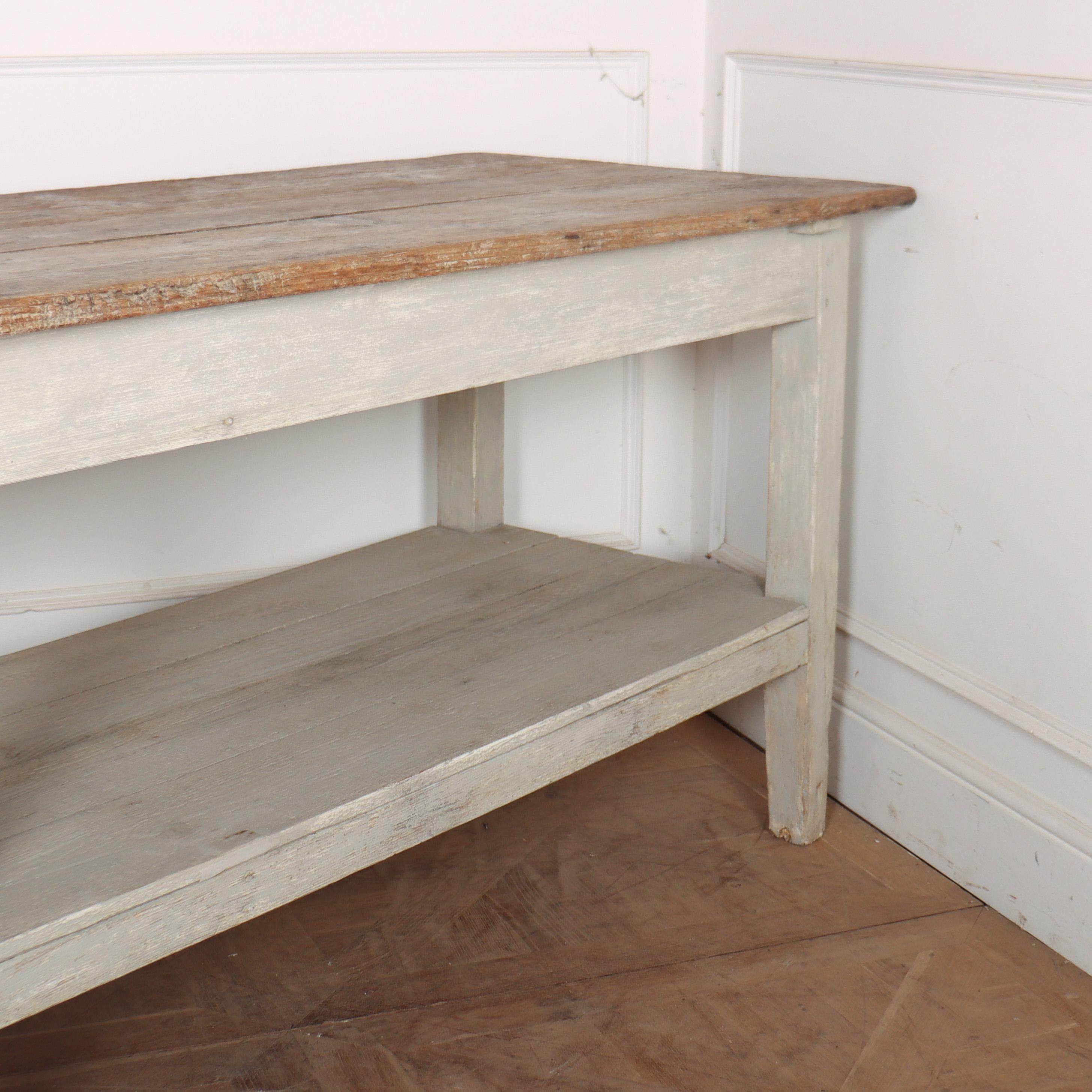 Painted Large Country House Prep Table For Sale