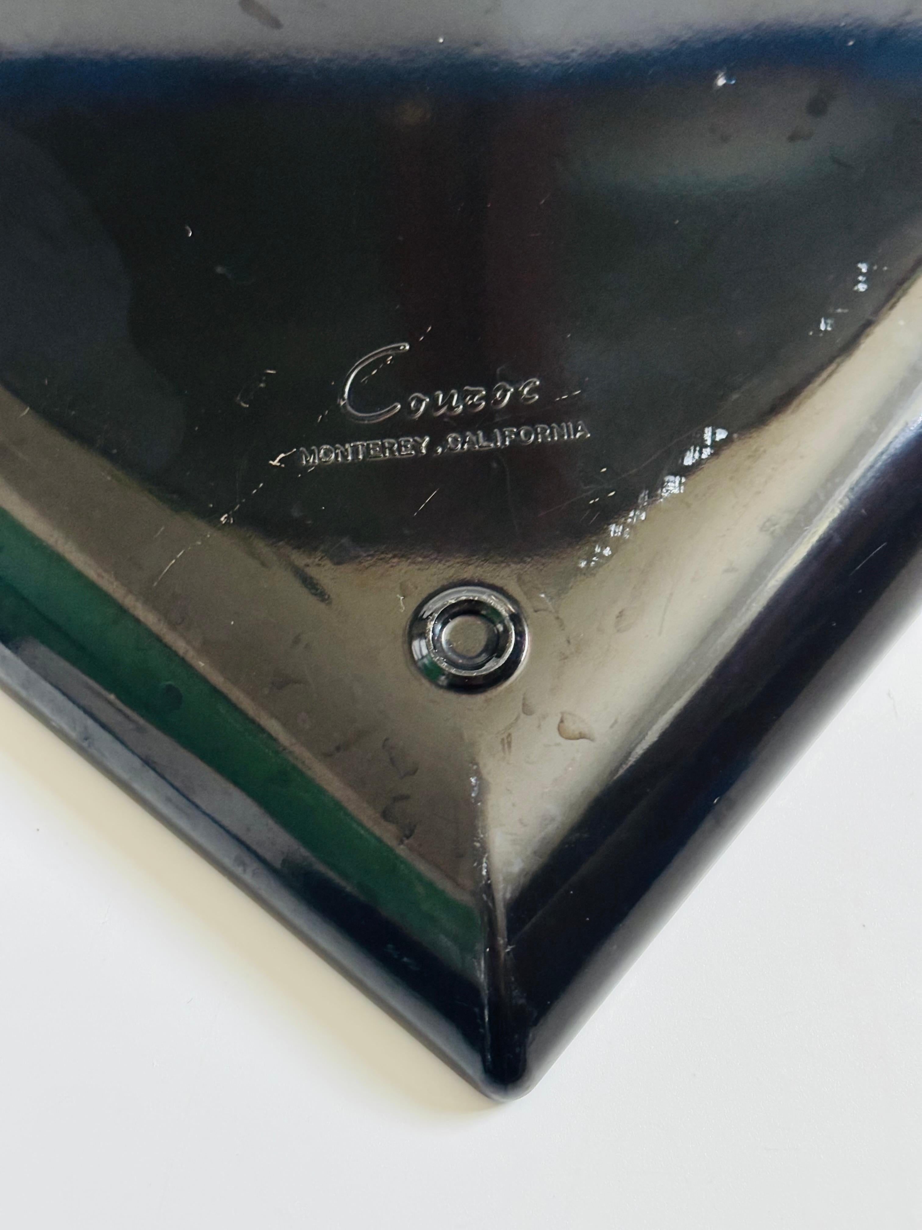 Vassoio grande Couroc Quaglia e papaveri in vendita 4