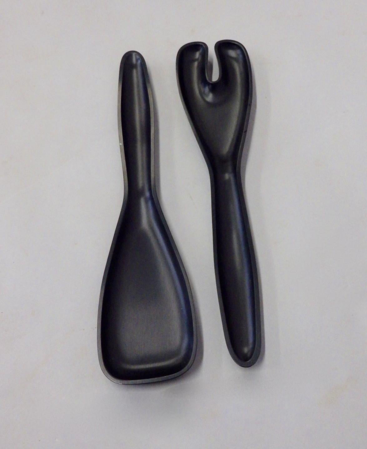American Large Couroc Style Acrylic Modernist Salad Servers For Sale