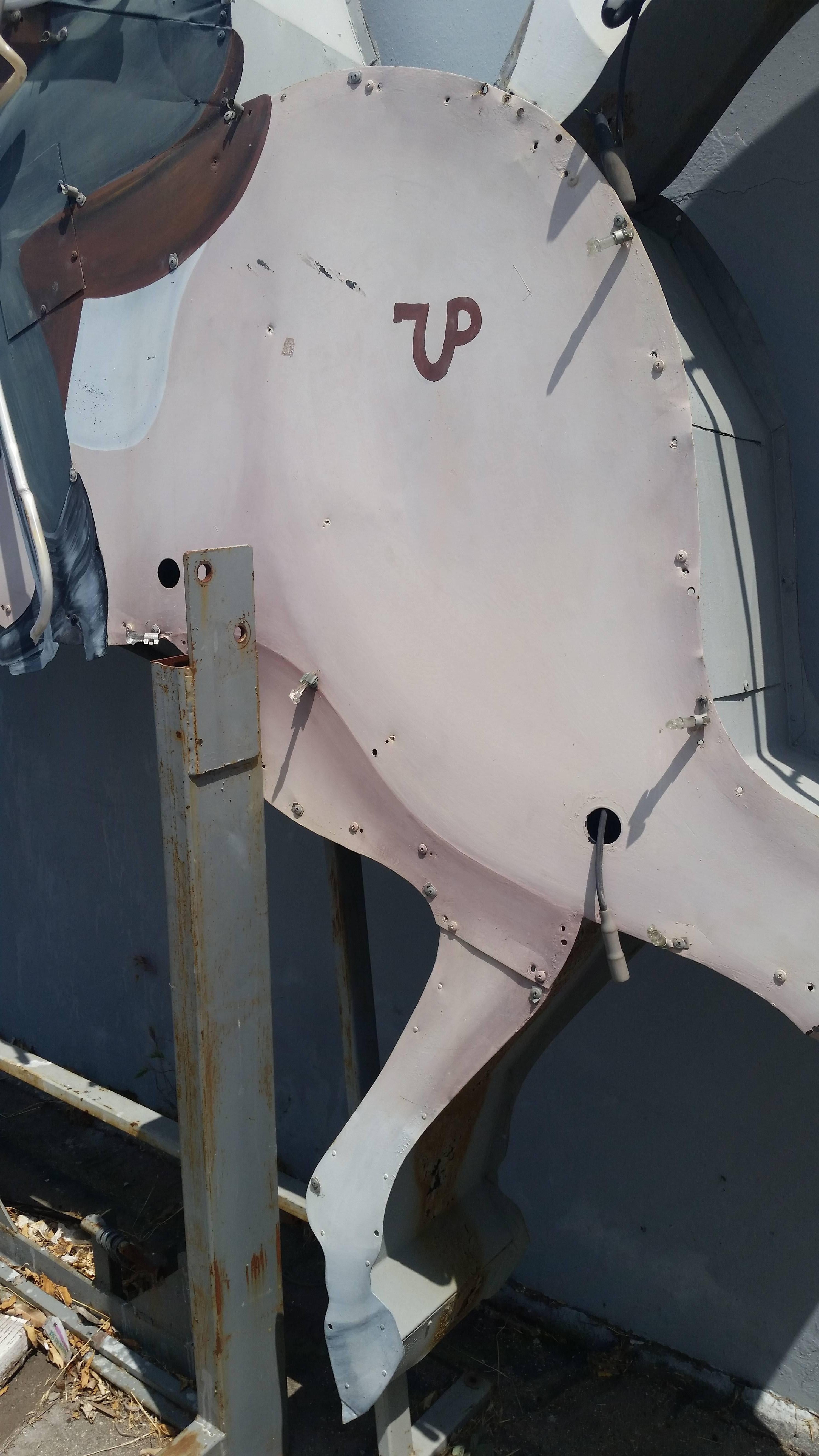 Large Cowgirl on Horse Neon Sign from the Westerner Club in San Diego 1