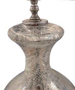 Large Crackled Mercury Glass Lamp
