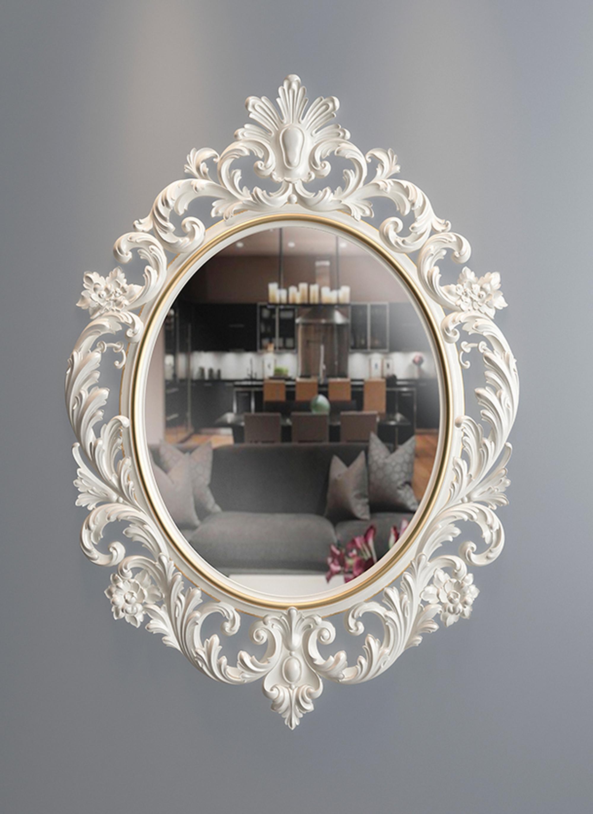 Unfinished high quality wood carving mirror frame from oak or beech of your choice.

>> SKU: RM-041

>> Dimensions (A x B x C x D):

- 45.28