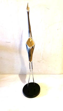 Large Crane Sculpture by Curtis Jere