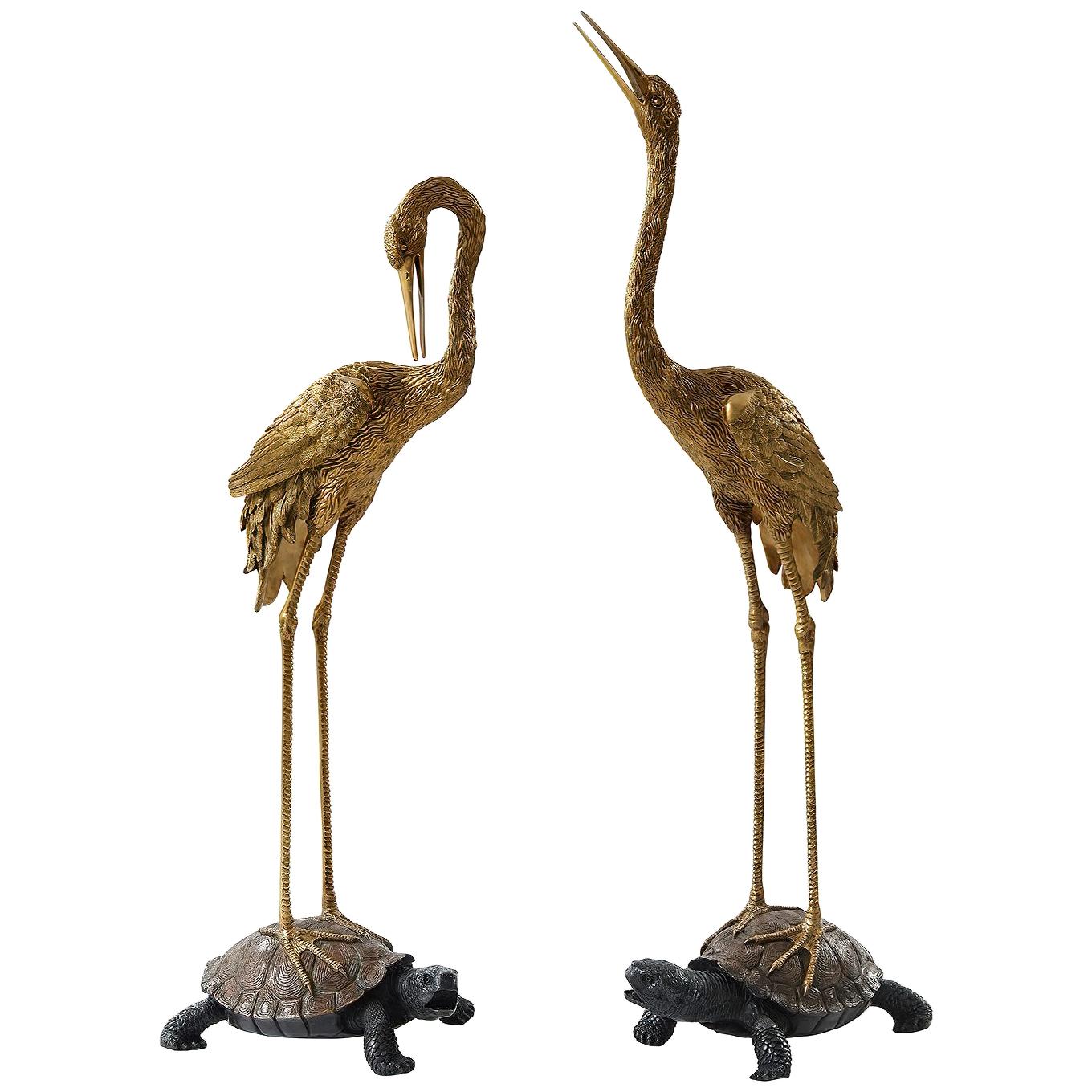 Large Crane Statues For Sale