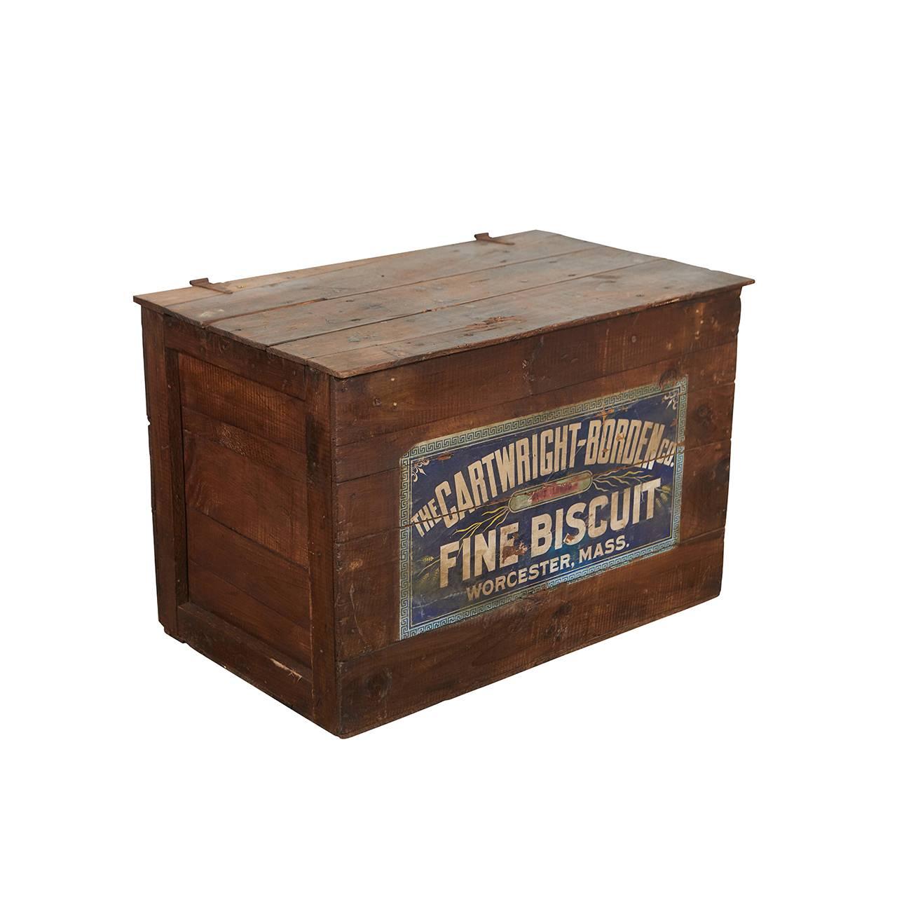 Large Crate with Advertising For Sale