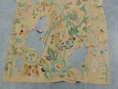 Large Crewelwork Embroidery Tree of Life Panel