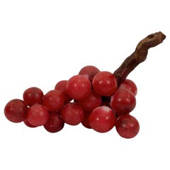 Retro Large Crimson Alabaster Grapes with Wood Stem Centerpiece
