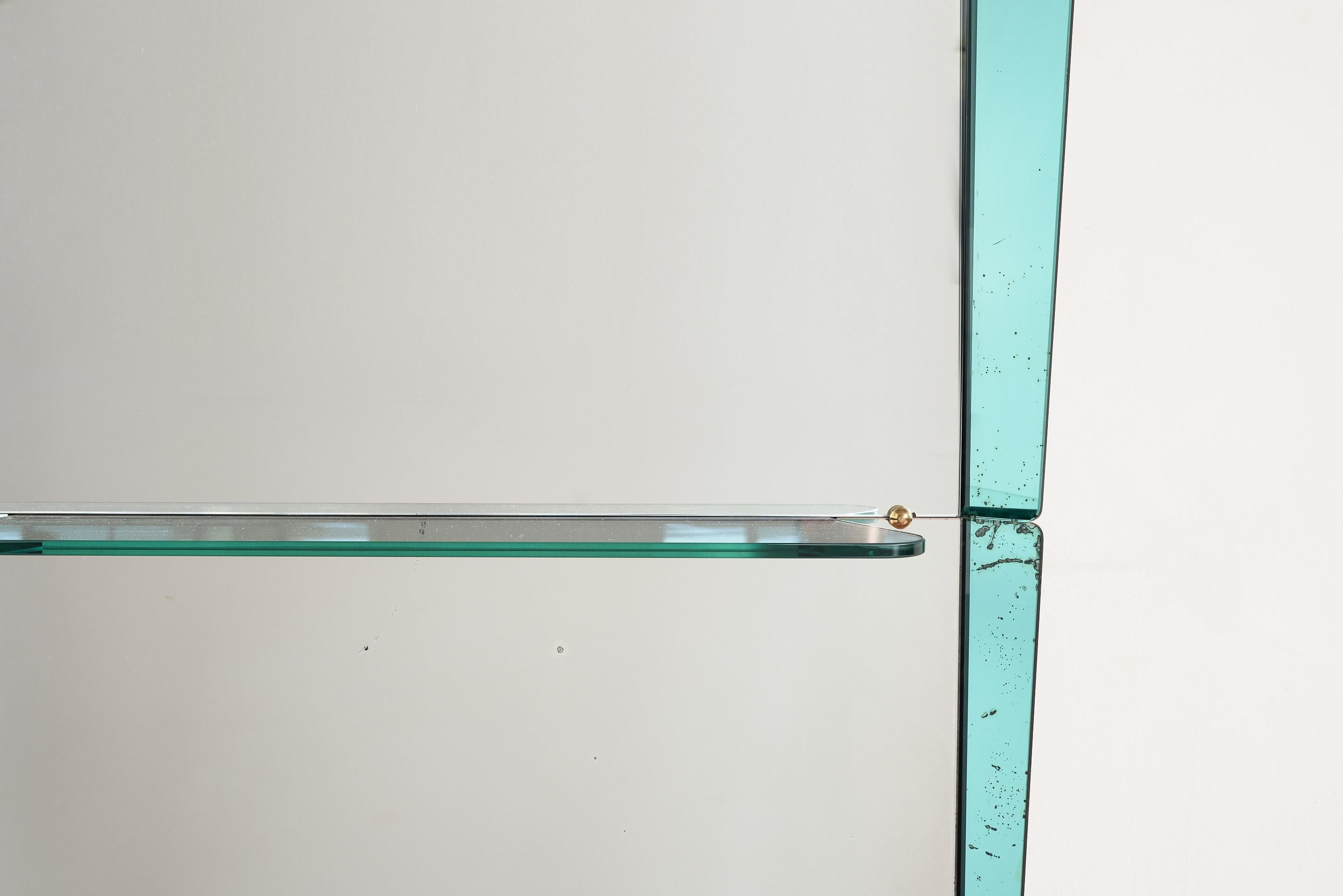 Large Cristal Art Floor Mirror - Light Blue For Sale 4