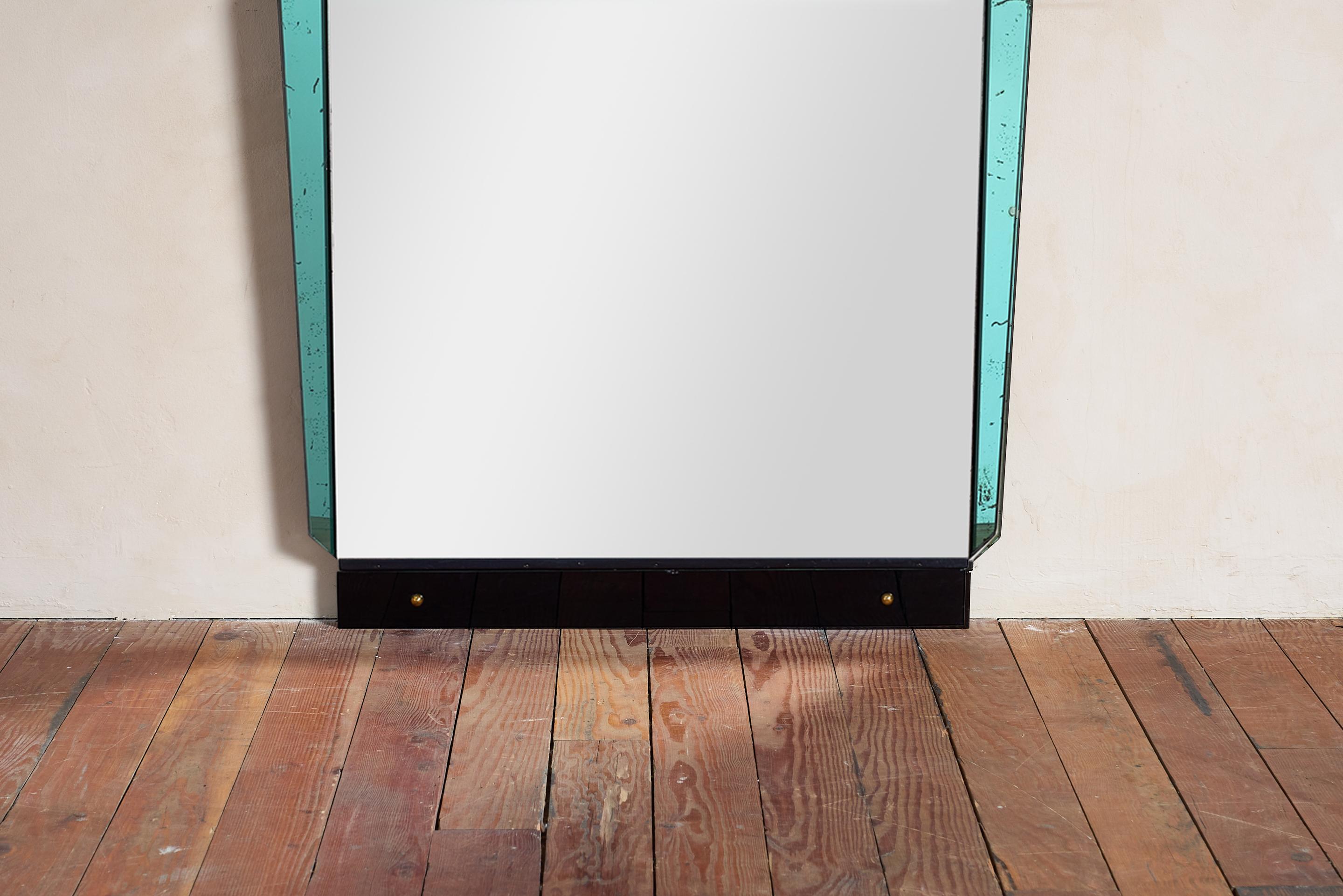 Large Cristal Art Floor Mirror - Light Blue For Sale 10