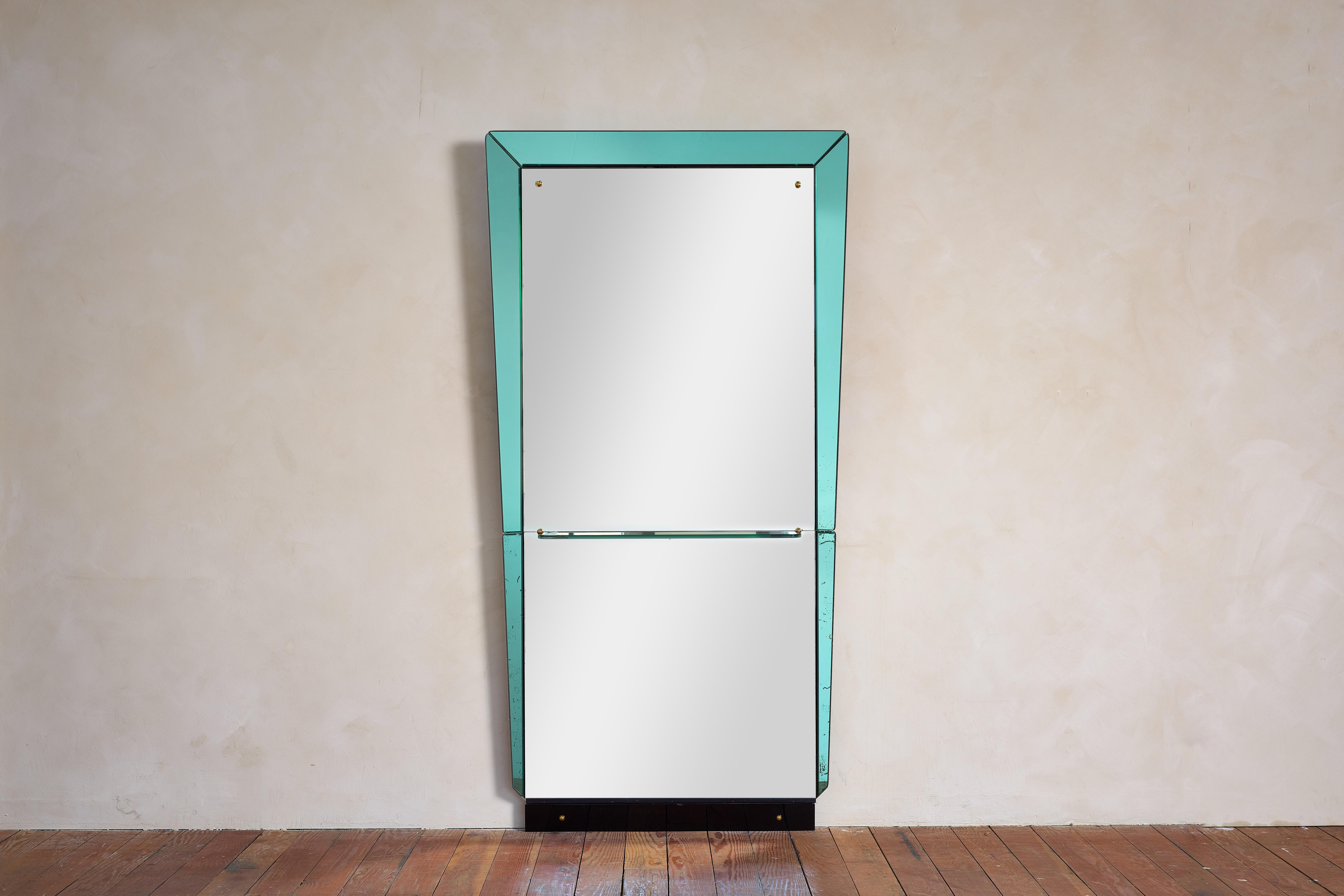 Fabulous large scaled Cristal Art floor mirror with 