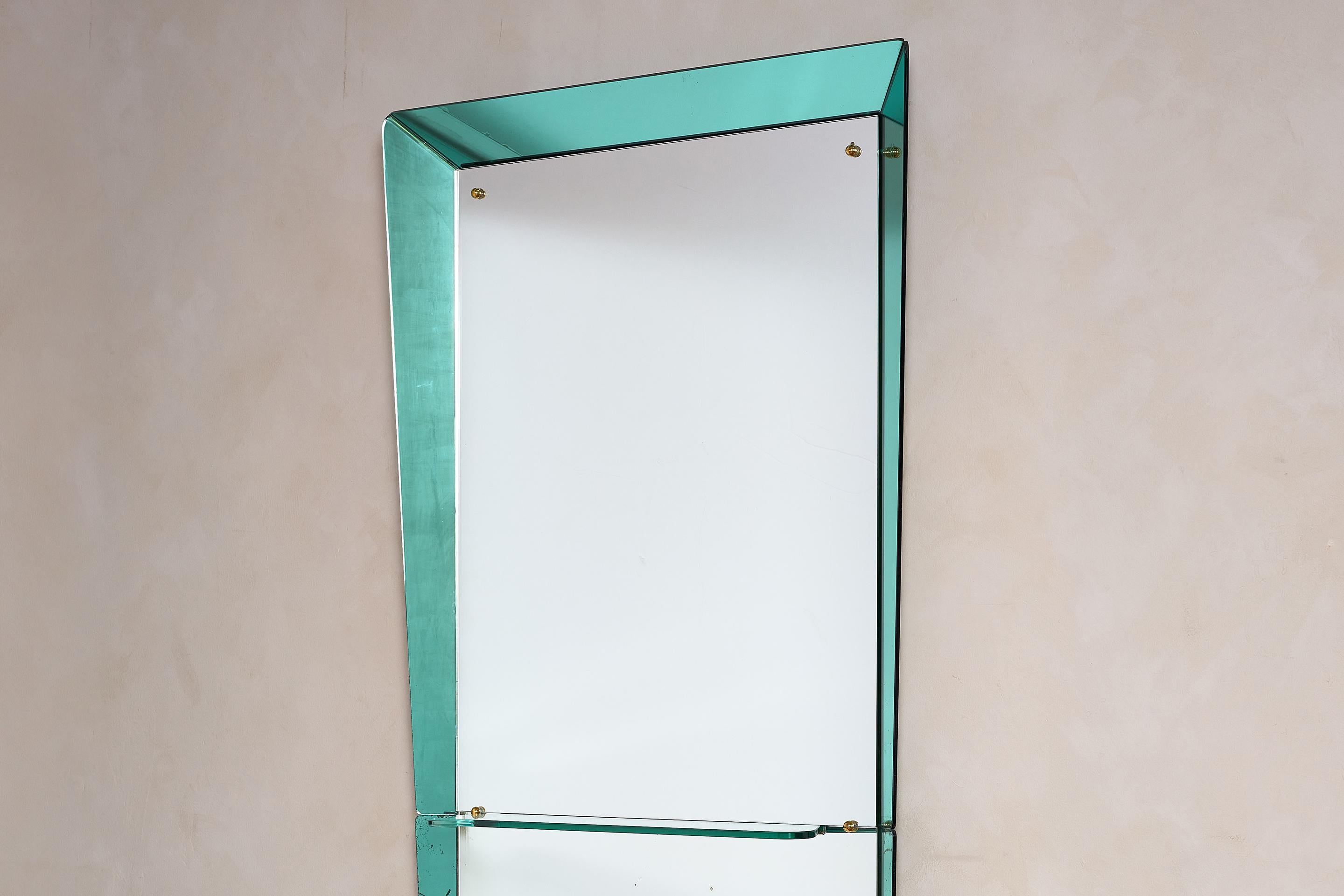 Large Cristal Art Floor Mirror - Light Blue For Sale 1