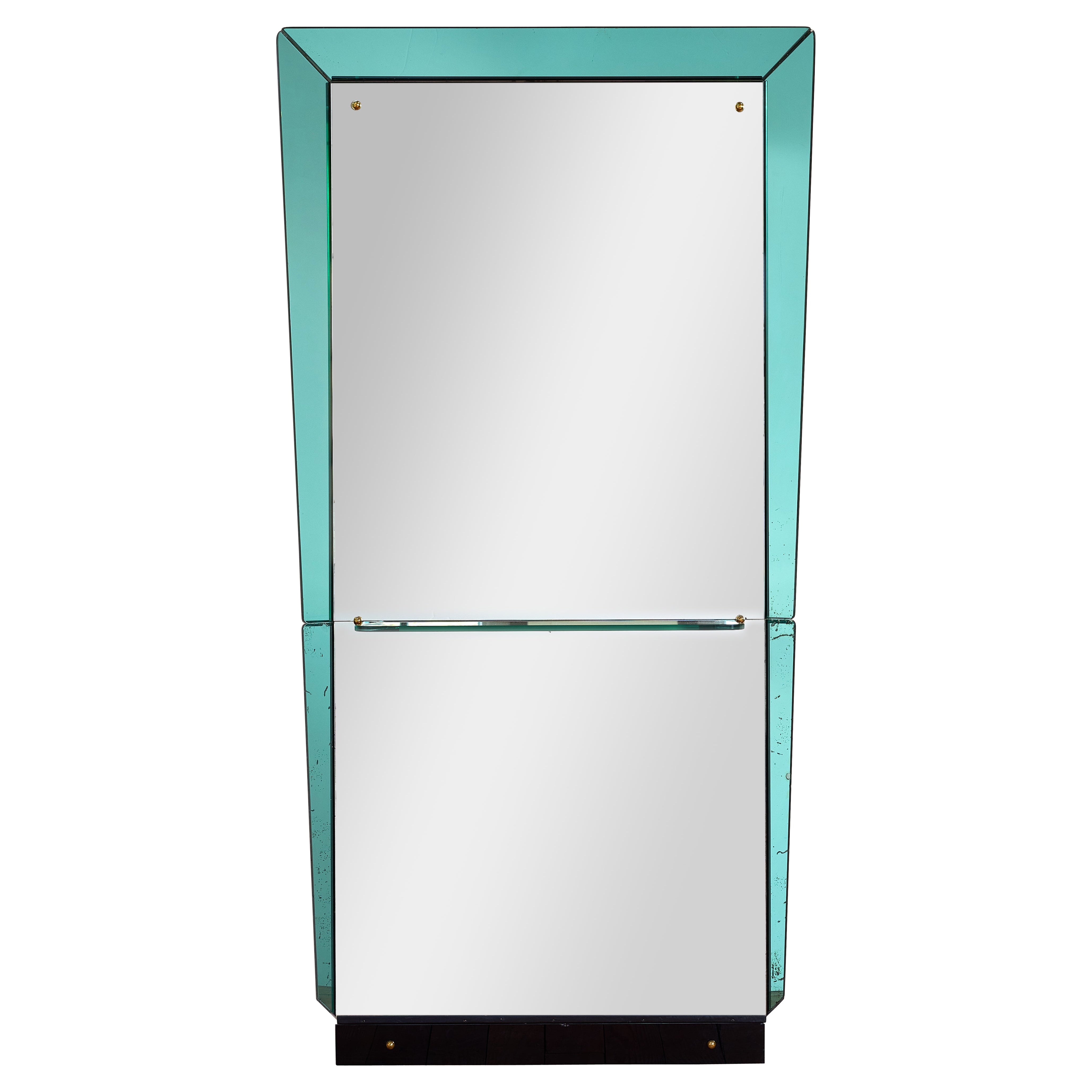 Large Cristal Art Floor Mirror - Light Blue For Sale
