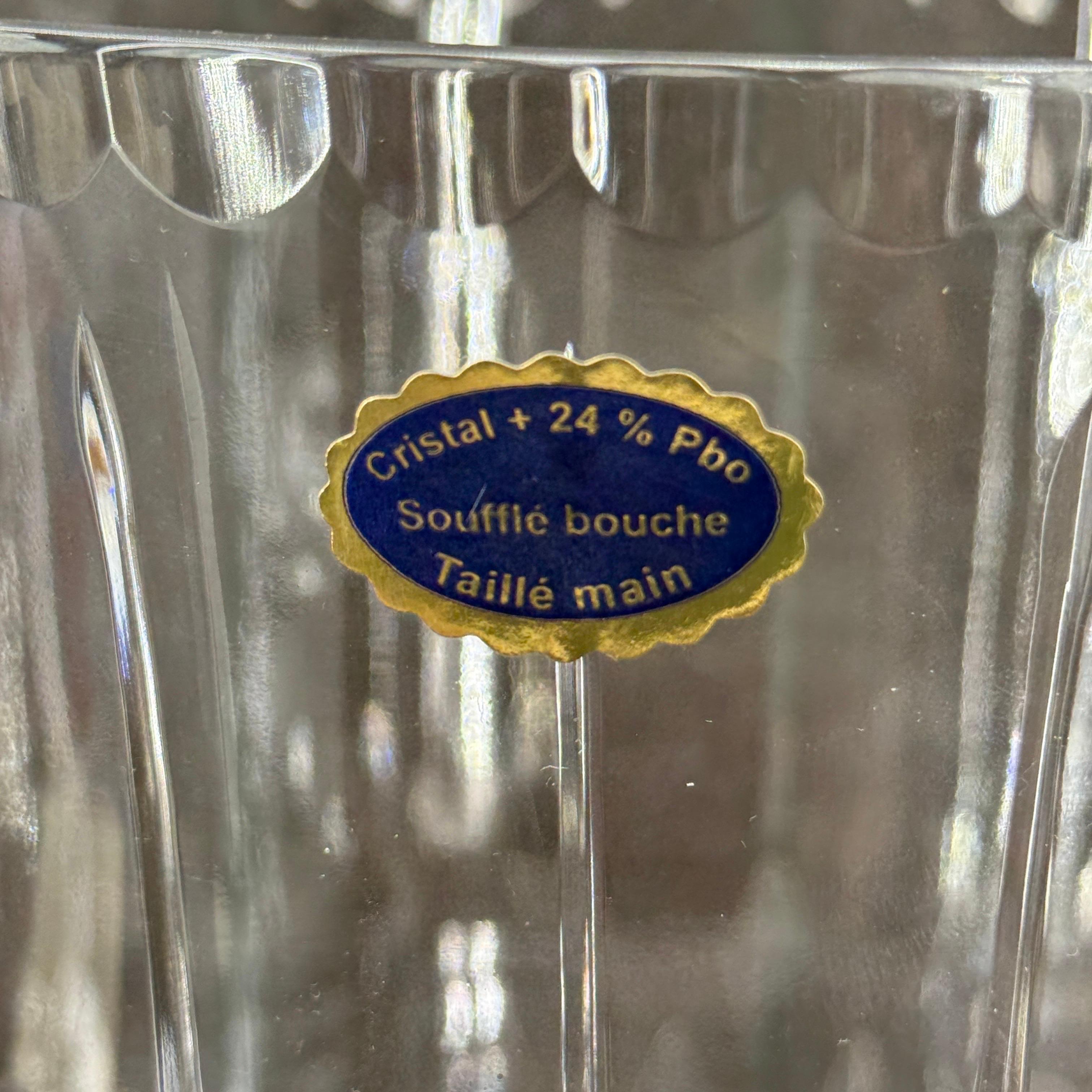 Large Cristalleries de Lorraine Cut Crystal Champagne Bucket, France en vente 3