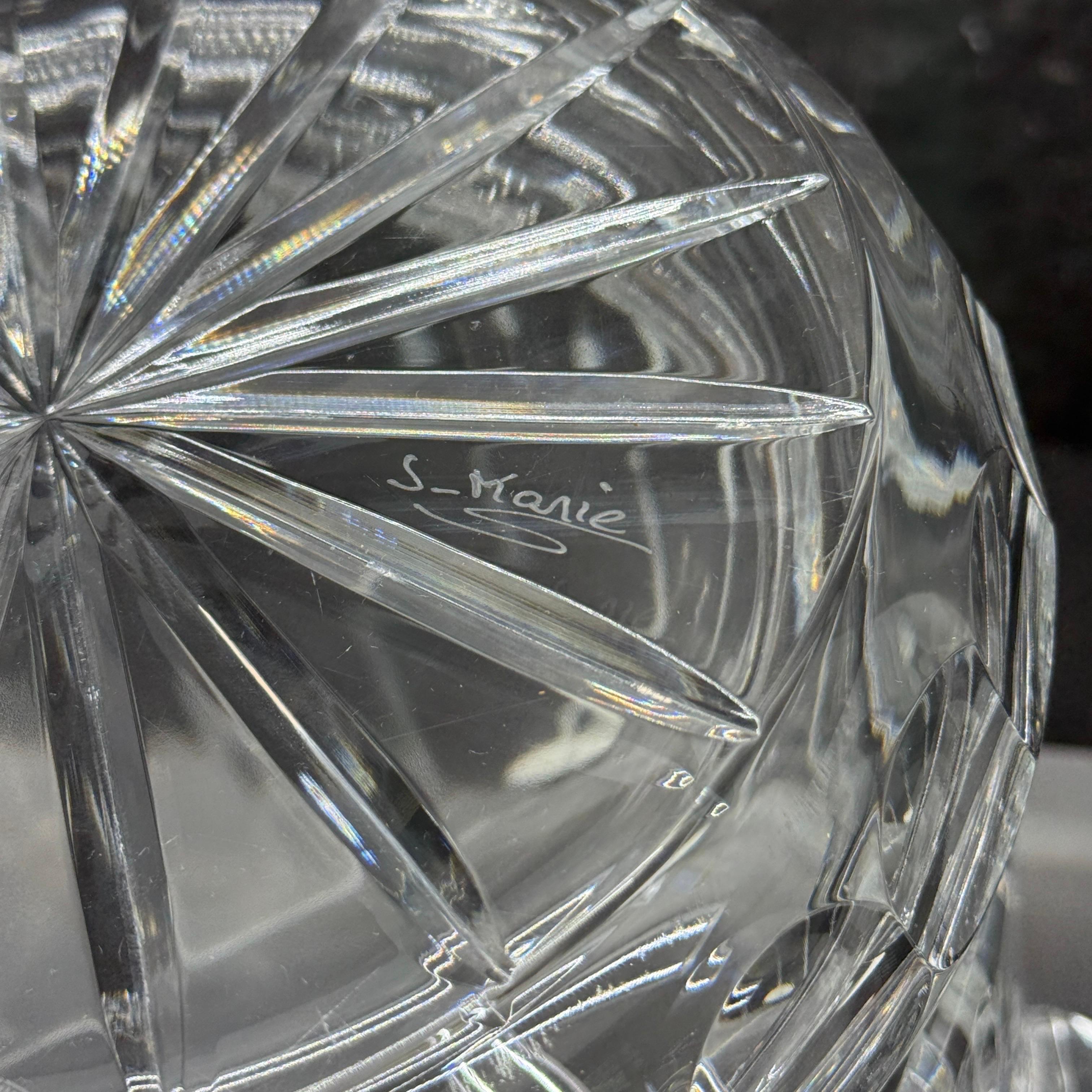 Large Cristalleries de Lorraine Cut Crystal Champagne Bucket, France en vente 5