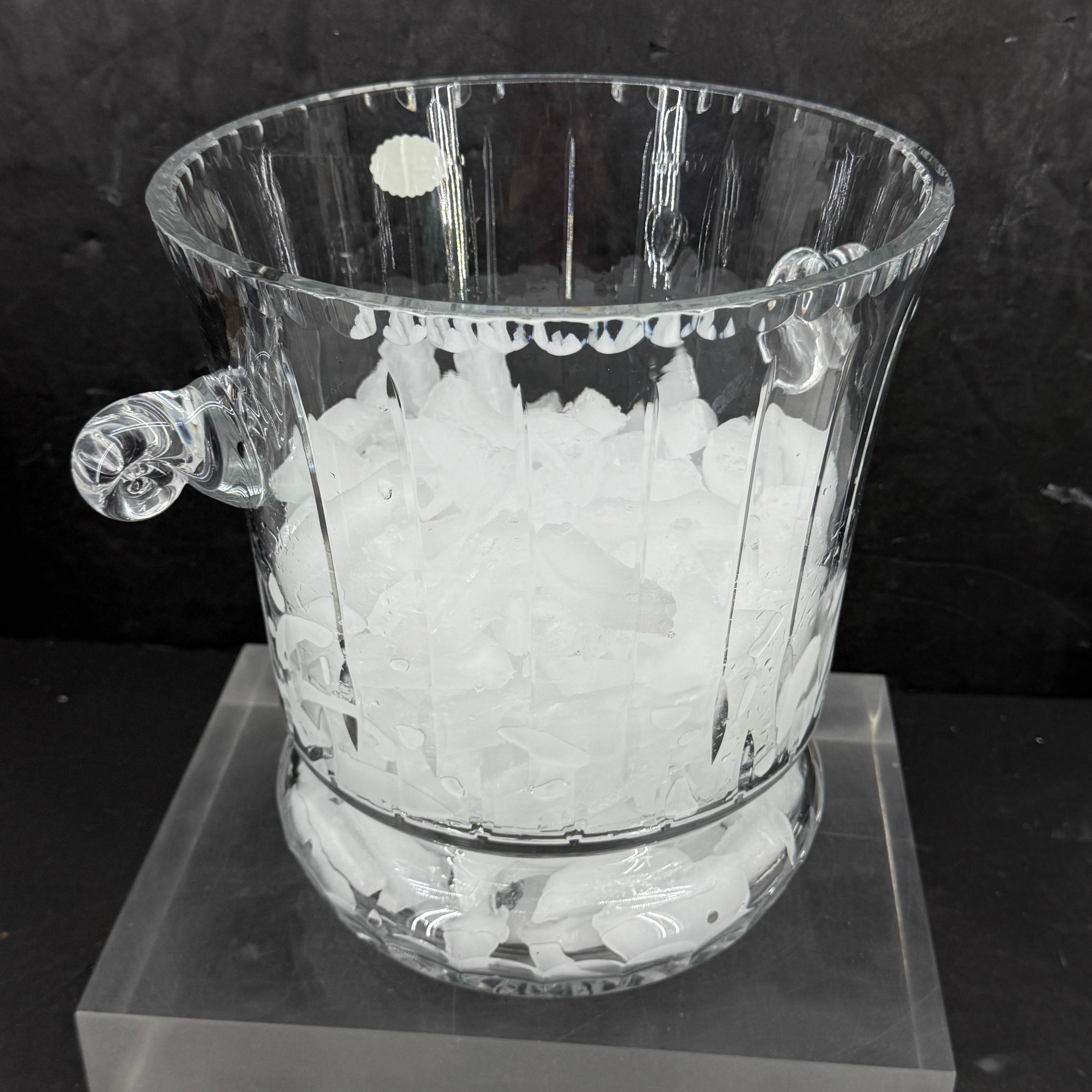 Large Cristalleries de Lorraine Cut Crystal Champagne Bucket, France en vente 8