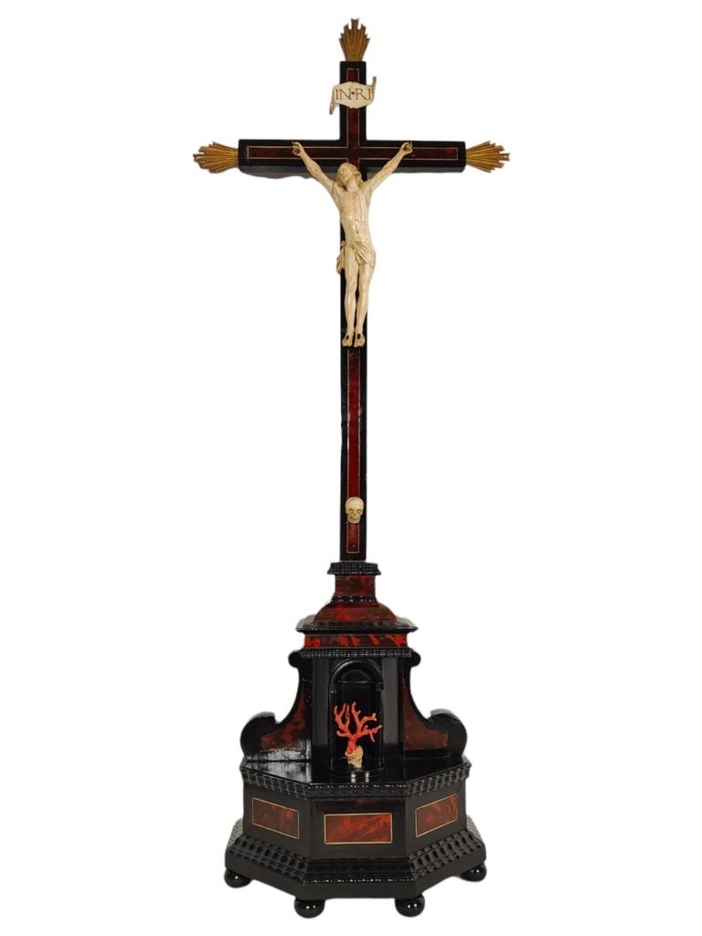 18th Century and Earlier Large Cross with Christ from the 18th Century For Sale