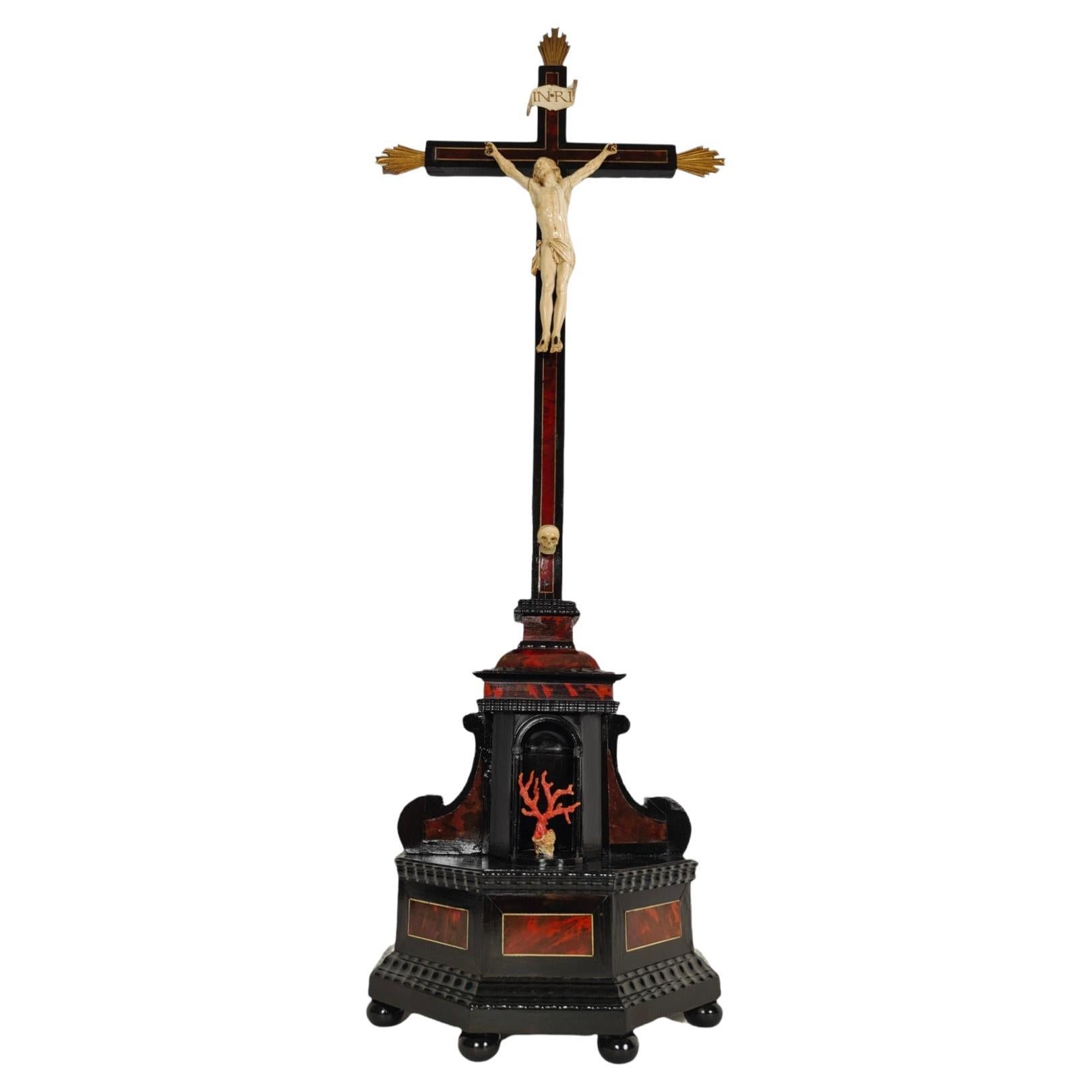 Large Cross with Christ from the 18th Century For Sale