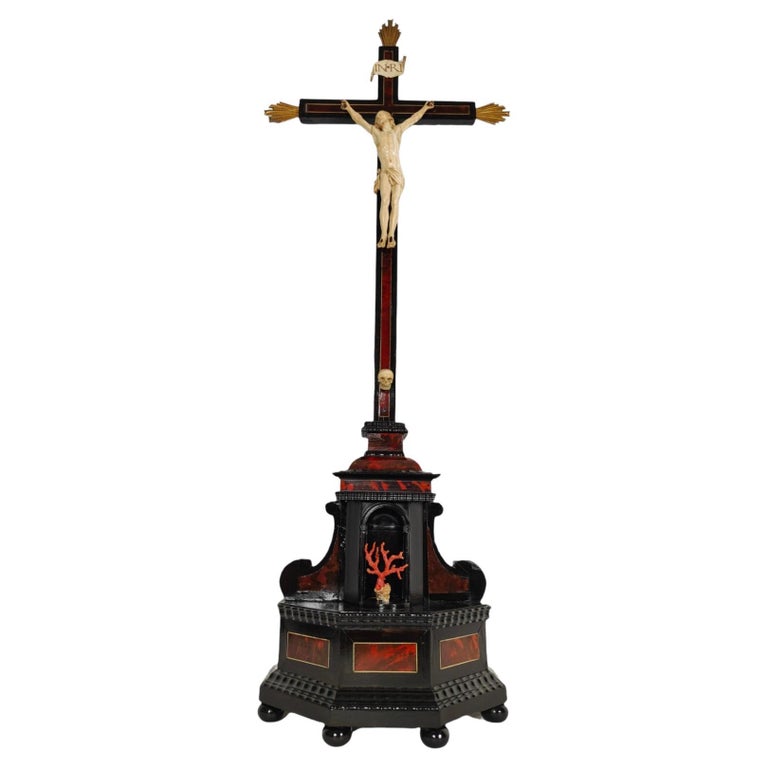 Large Cross with Christ from the 18th Century For Sale