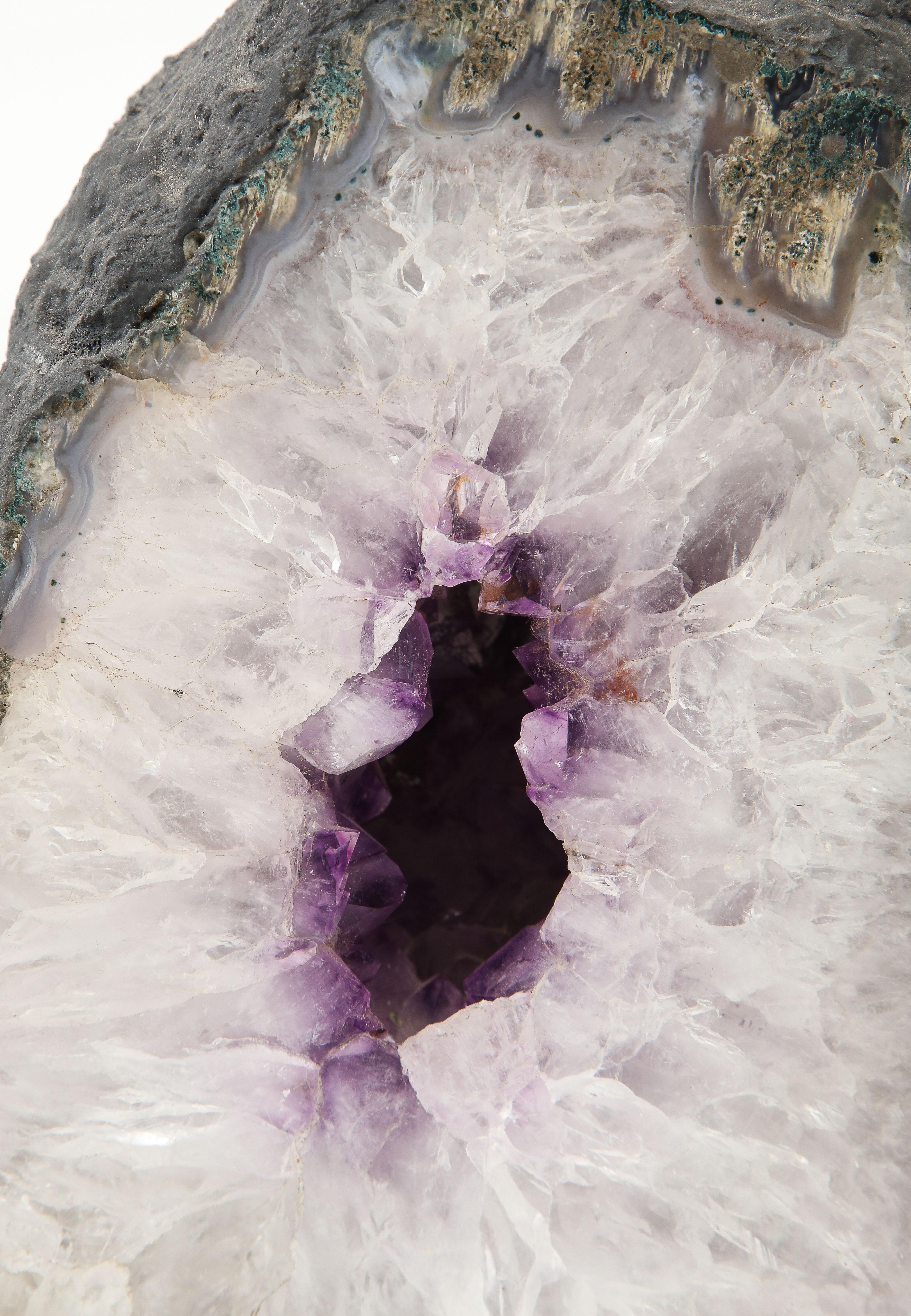 Brazilian Large Crystal, Amethyst Geode Specimen For Sale