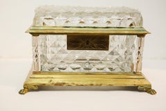 Large Crystal and Bronze Casket