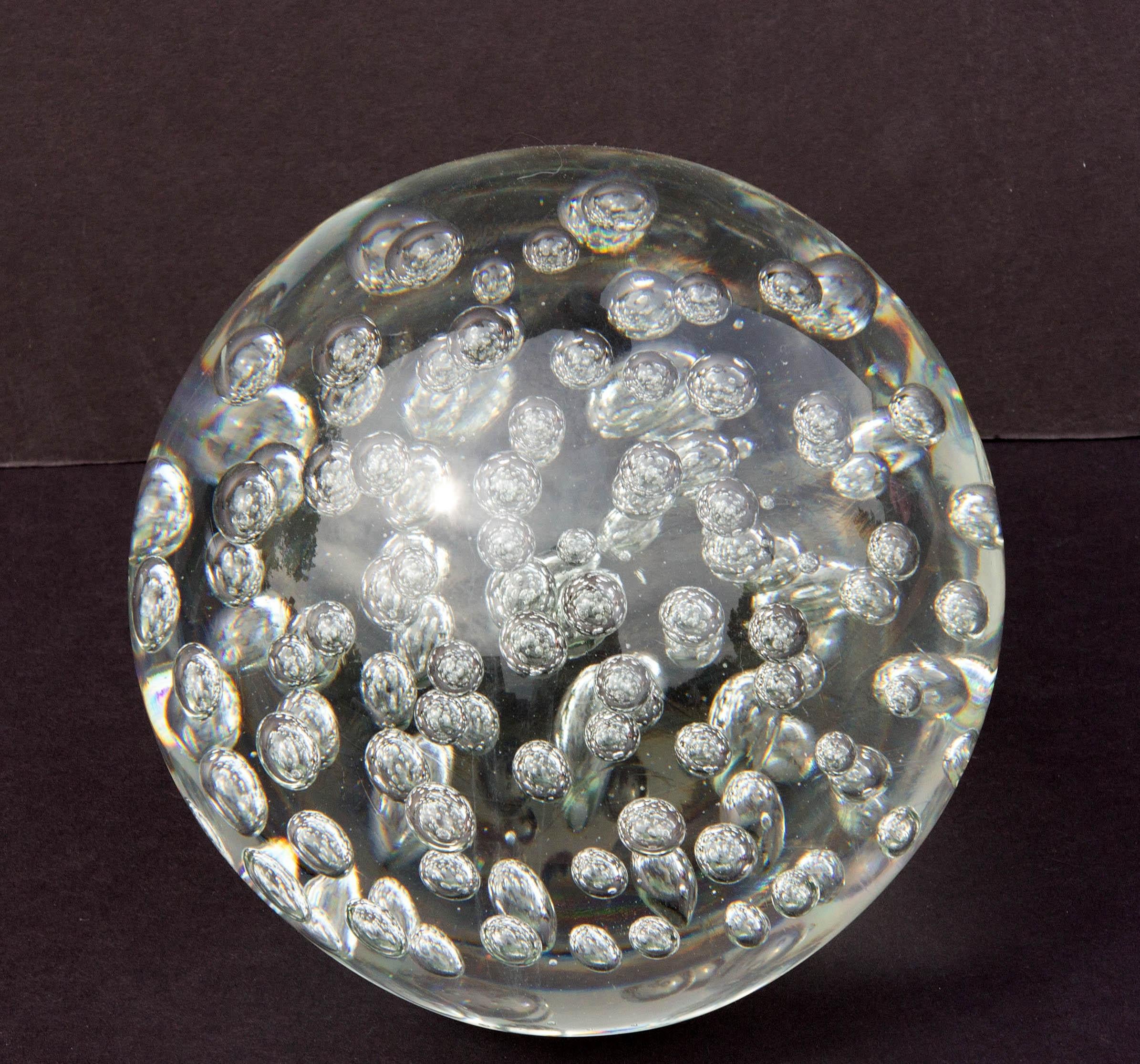 20th Century Large Crystal Ball Paperweight