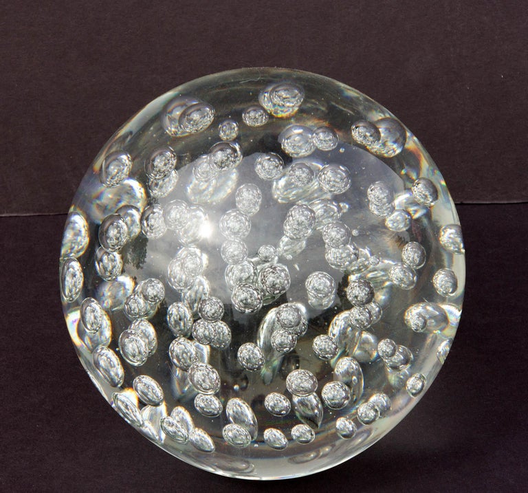 Large Crystal Ball Paperweight at 1stDibs