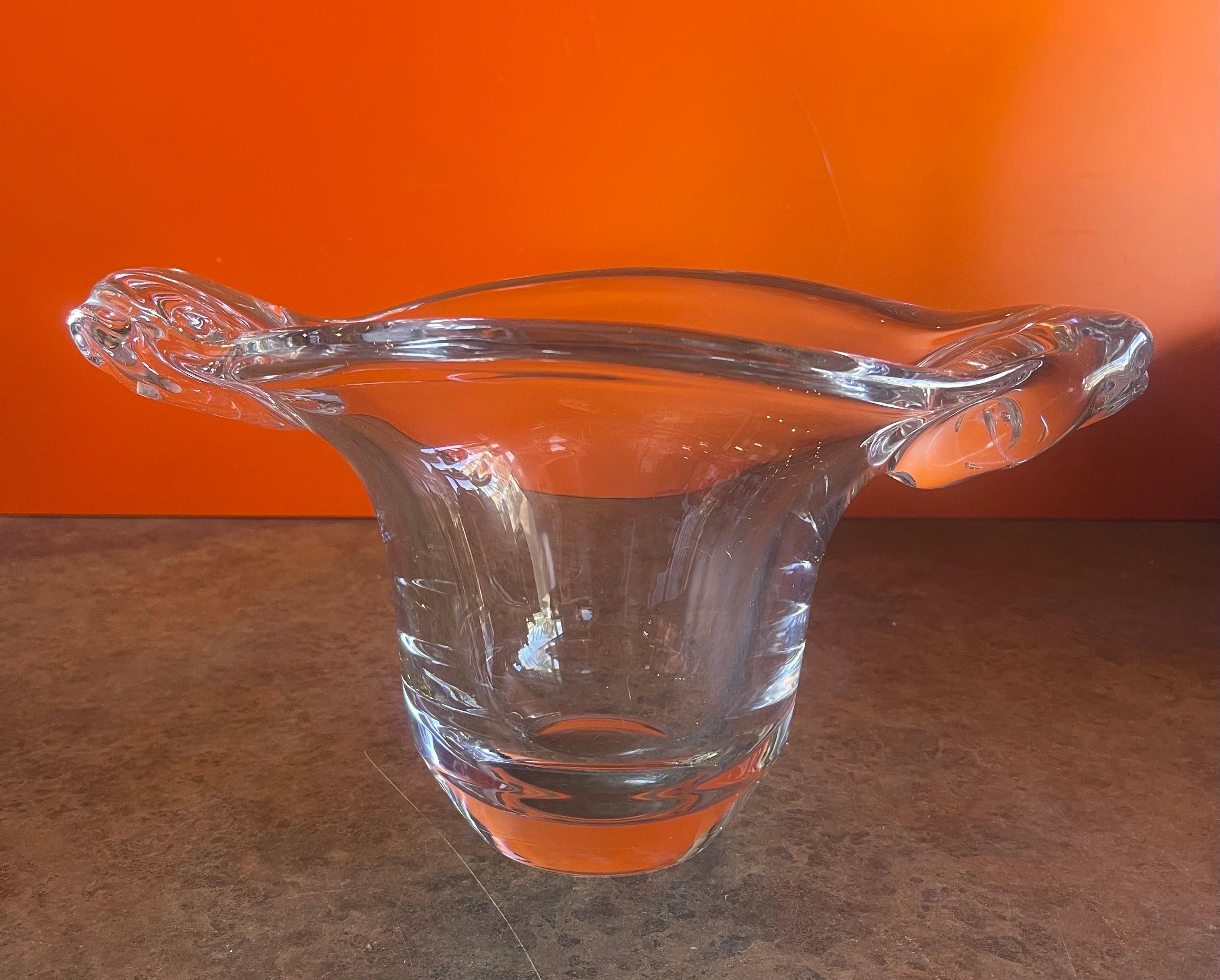 Large Crystal Bowl by Daum, France For Sale 2