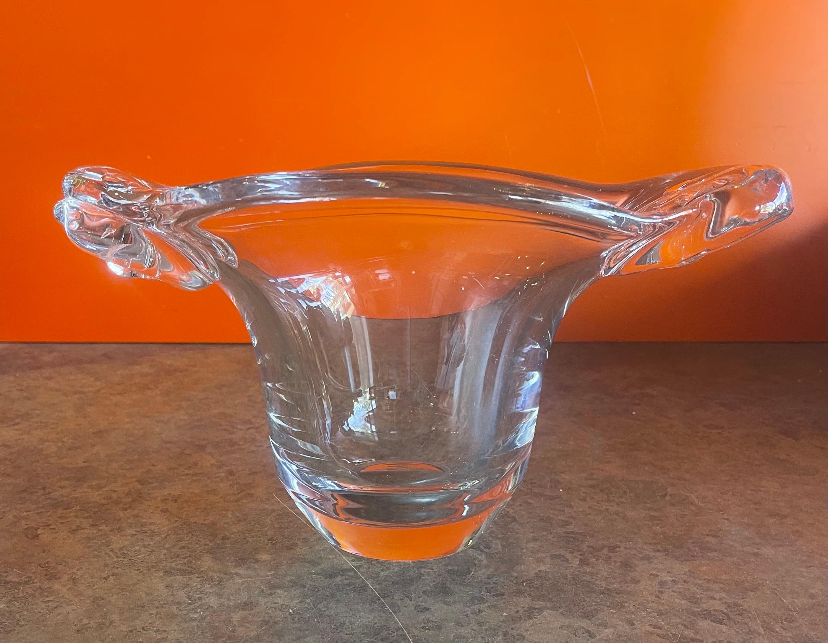 French Large Crystal Bowl by Daum, France For Sale