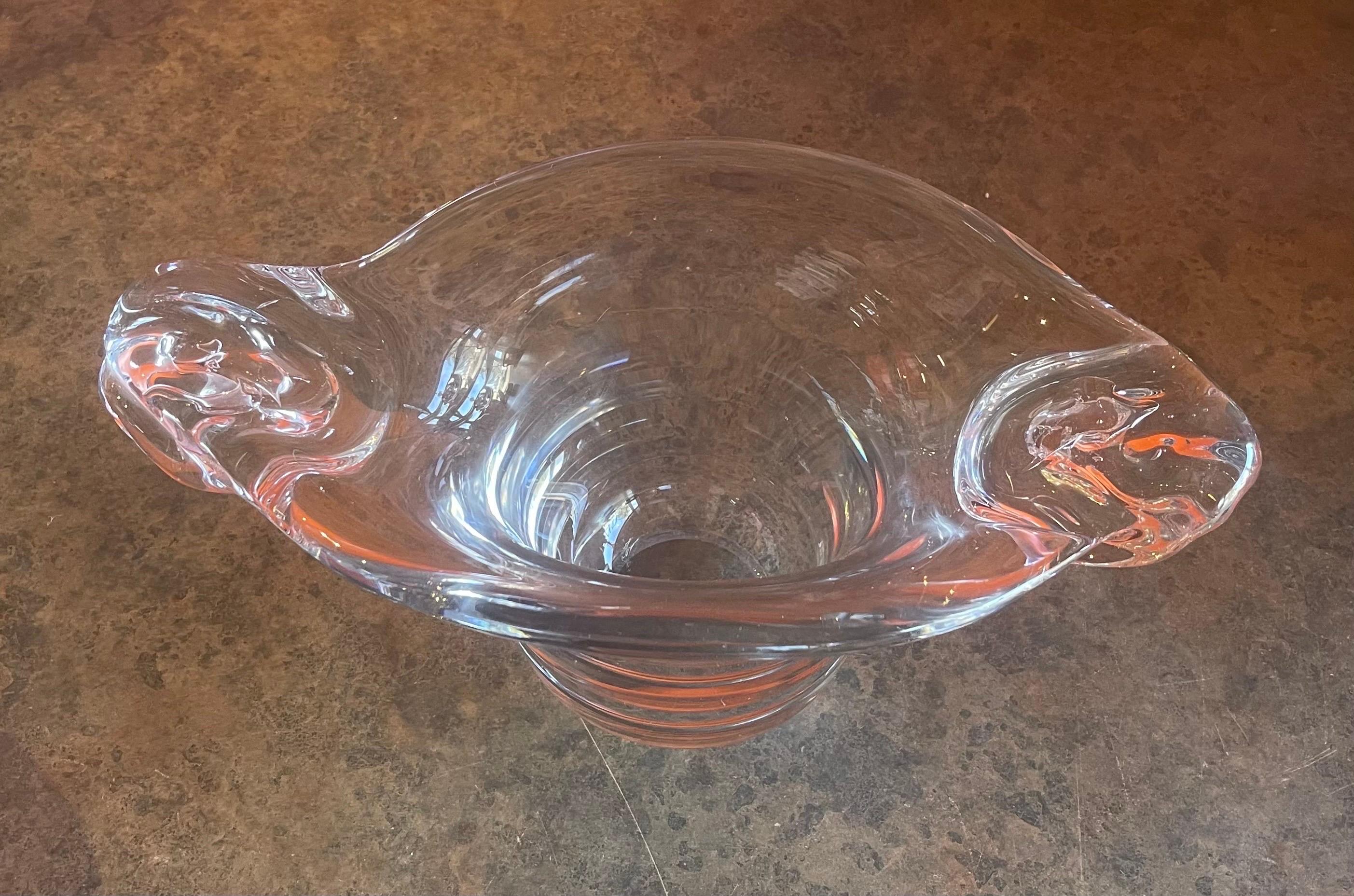 Large Crystal Bowl by Daum, France In Good Condition For Sale In San Diego, CA