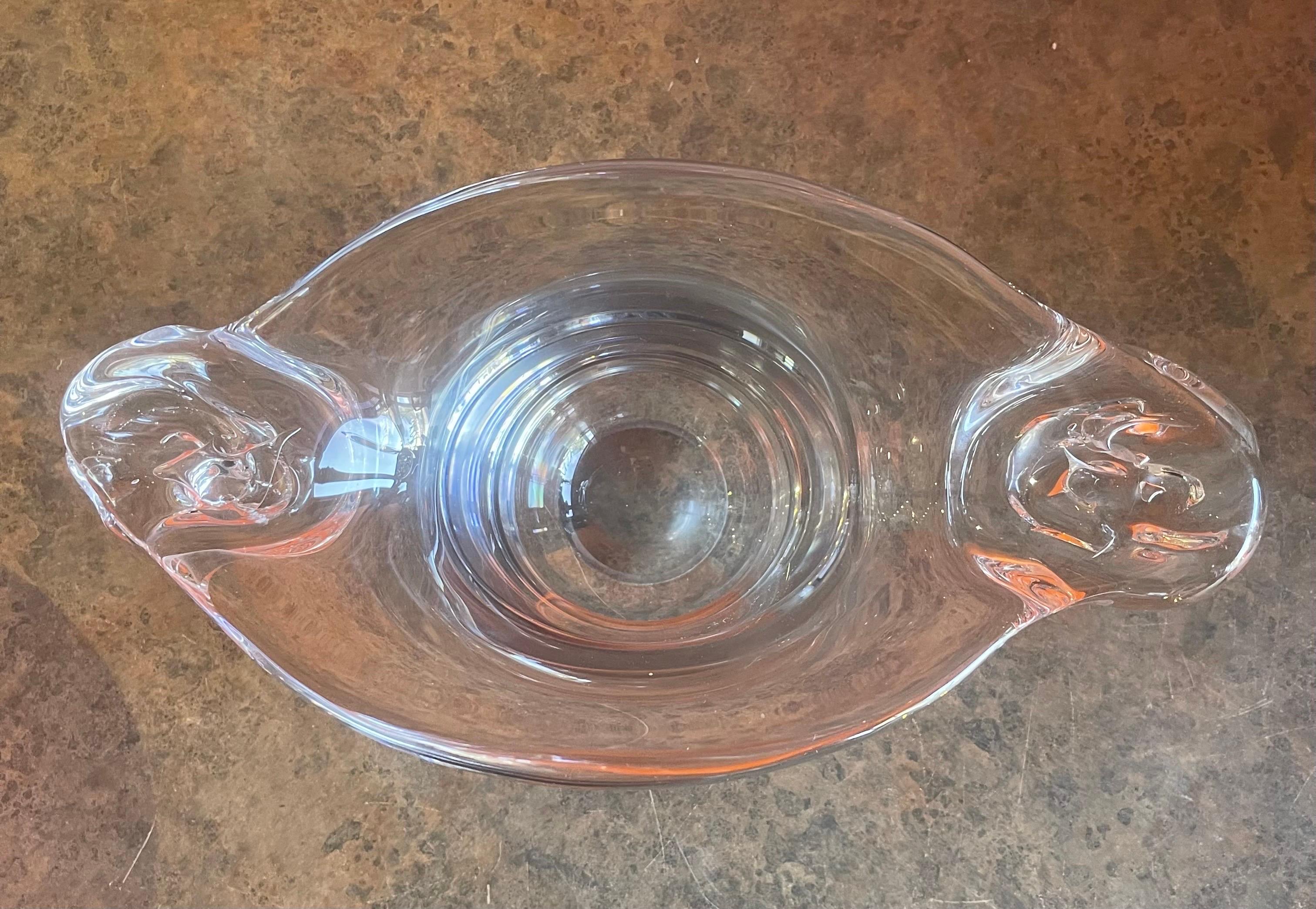 20th Century Large Crystal Bowl by Daum, France For Sale