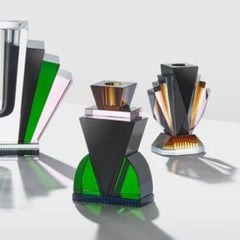 Large Crystal Candlestick, BRO Model, 21st Century.