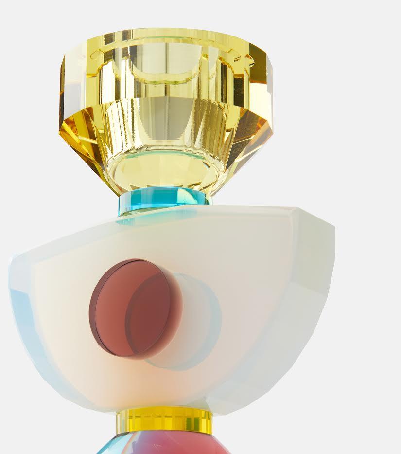 French Large Crystal Candlestick, INDY Model, 21st Century. For Sale