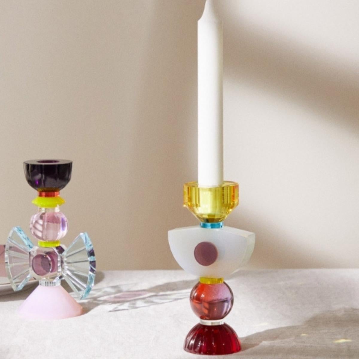 Contemporary Large Crystal Candlestick, INDY Model, 21st Century. For Sale