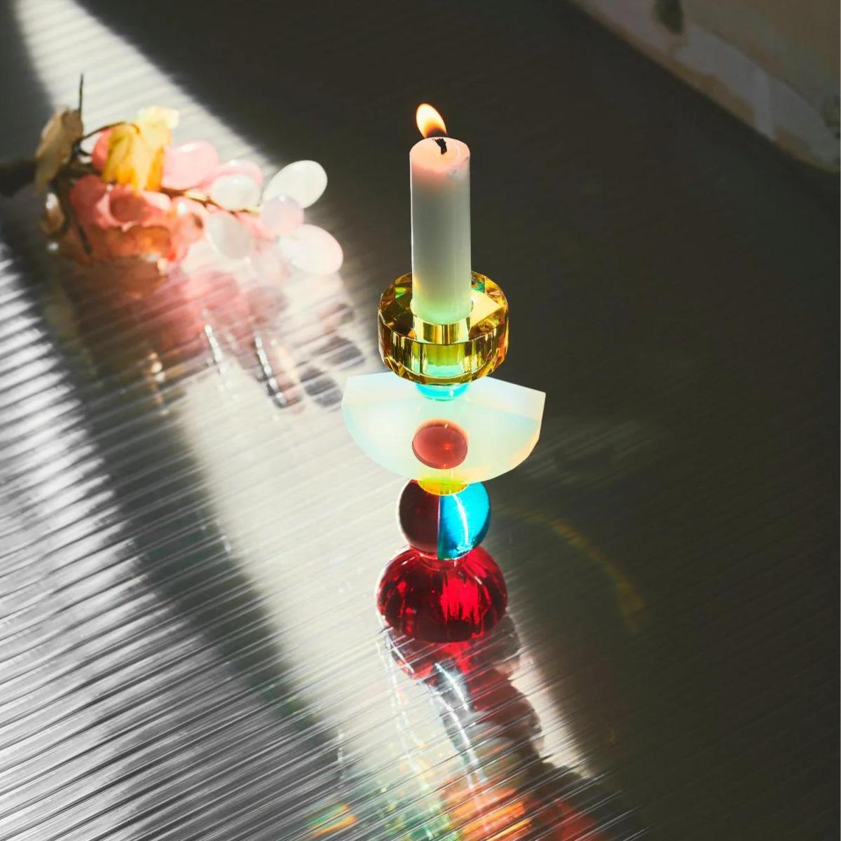 Large Crystal Candlestick, INDY Model, 21st Century. For Sale 1
