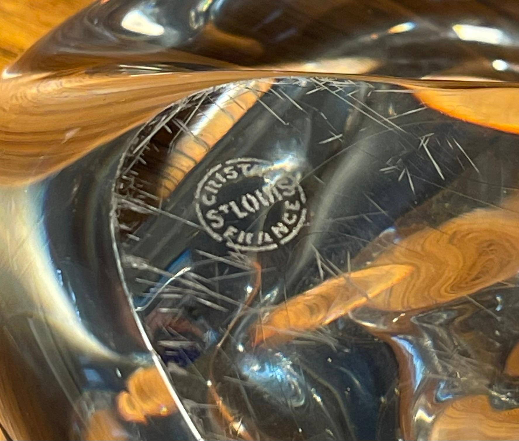 Grand bol / cendrier Caravelle en cristal de Saint Louis Crystal of France en vente 2