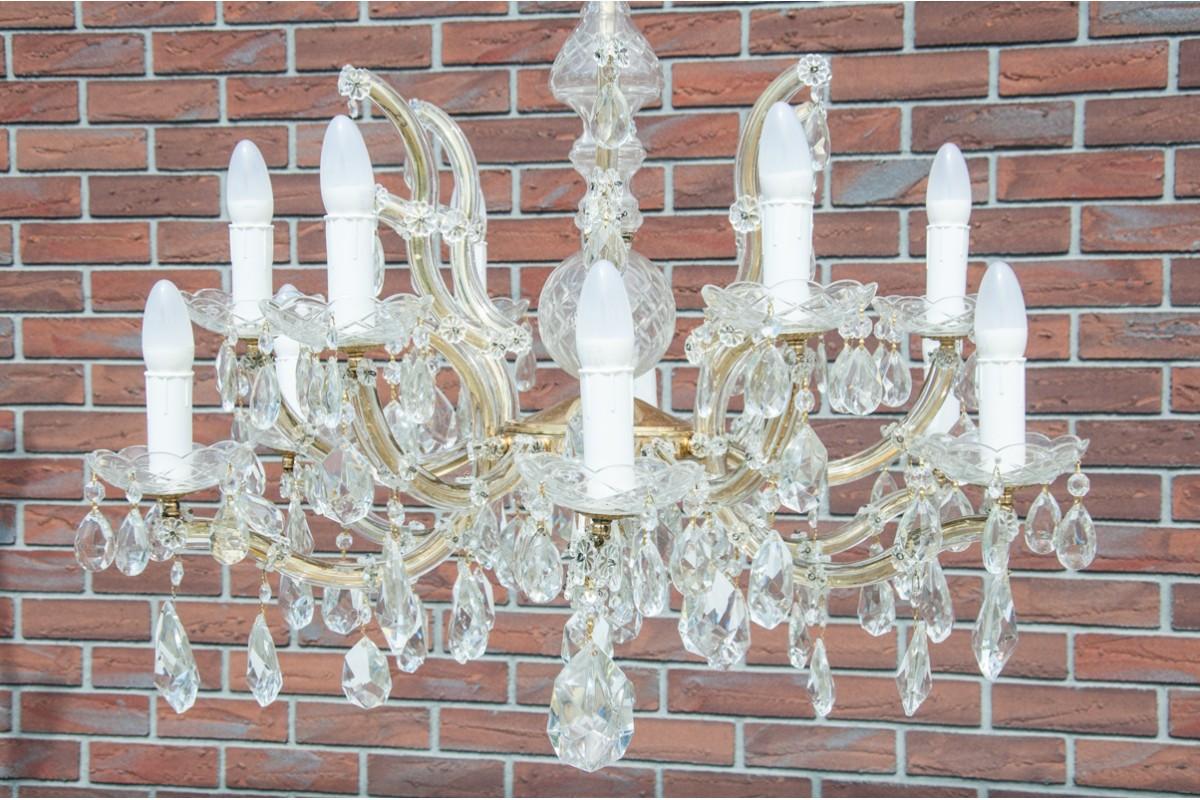 Large Crystal Chandelier, France, First Half of the 20th Century 6