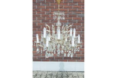 Large Crystal Chandelier, France, First Half of the 20th Century