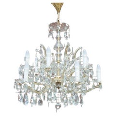 Large Crystal Chandelier, France, First Half of the 20th Century