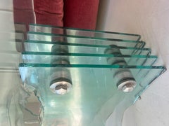 Large Crystal Cut Glass Shell Coffee Table by Danny Lane for Fiam, 1980s