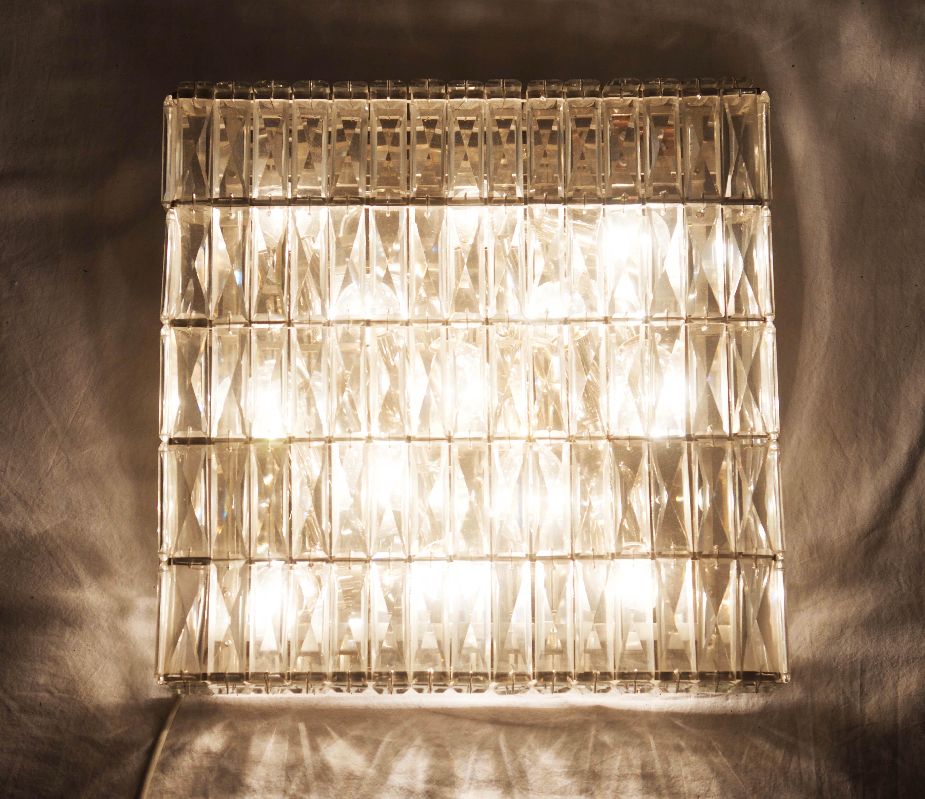 Large Crystal Flush Mount or Sconce by Bakalowits and Sohne 1