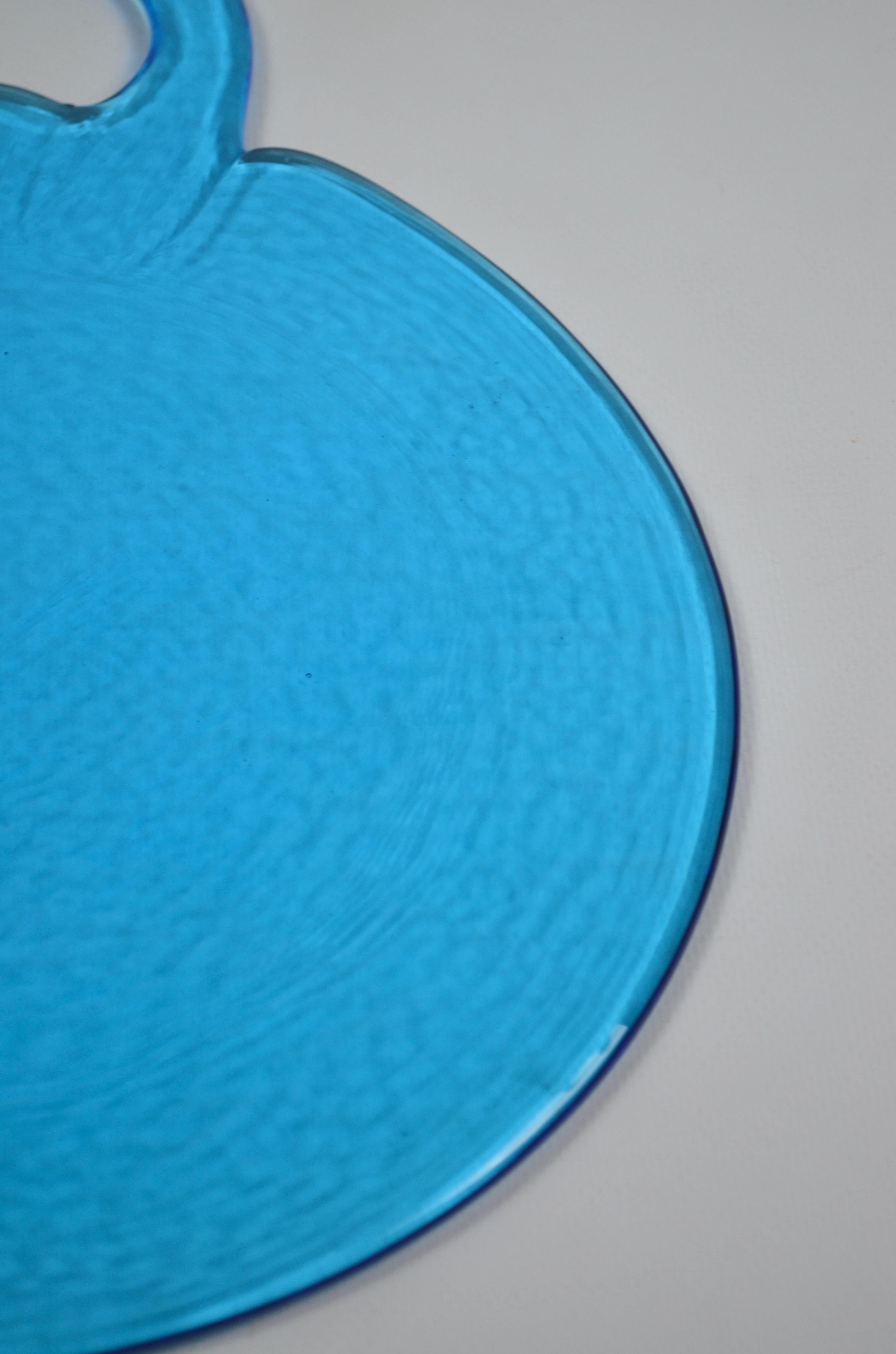 Svedese Grande vassoio in cristallo di Lindshammar, Svezia, anni '70 in vendita