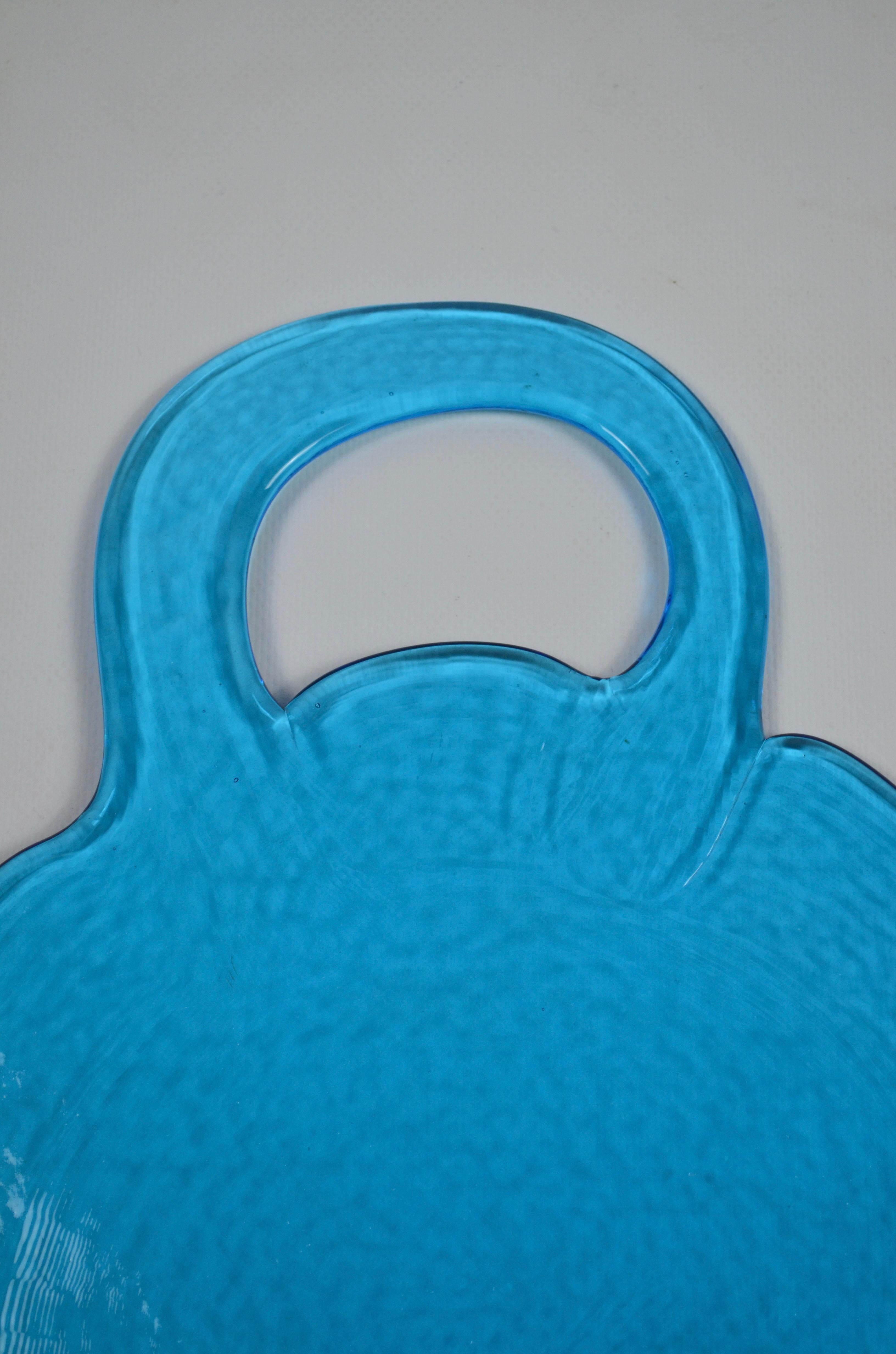 Grande vassoio in cristallo di Lindshammar, Svezia, anni '70 In condizioni buone in vendita a Marinha Grande, PT