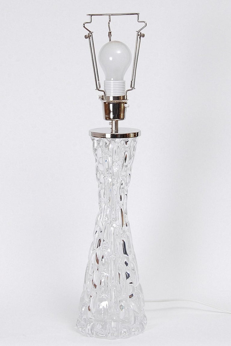 Large Crystal Table Lamp by Carl Fagerlund, Orrefors at 1stdibs